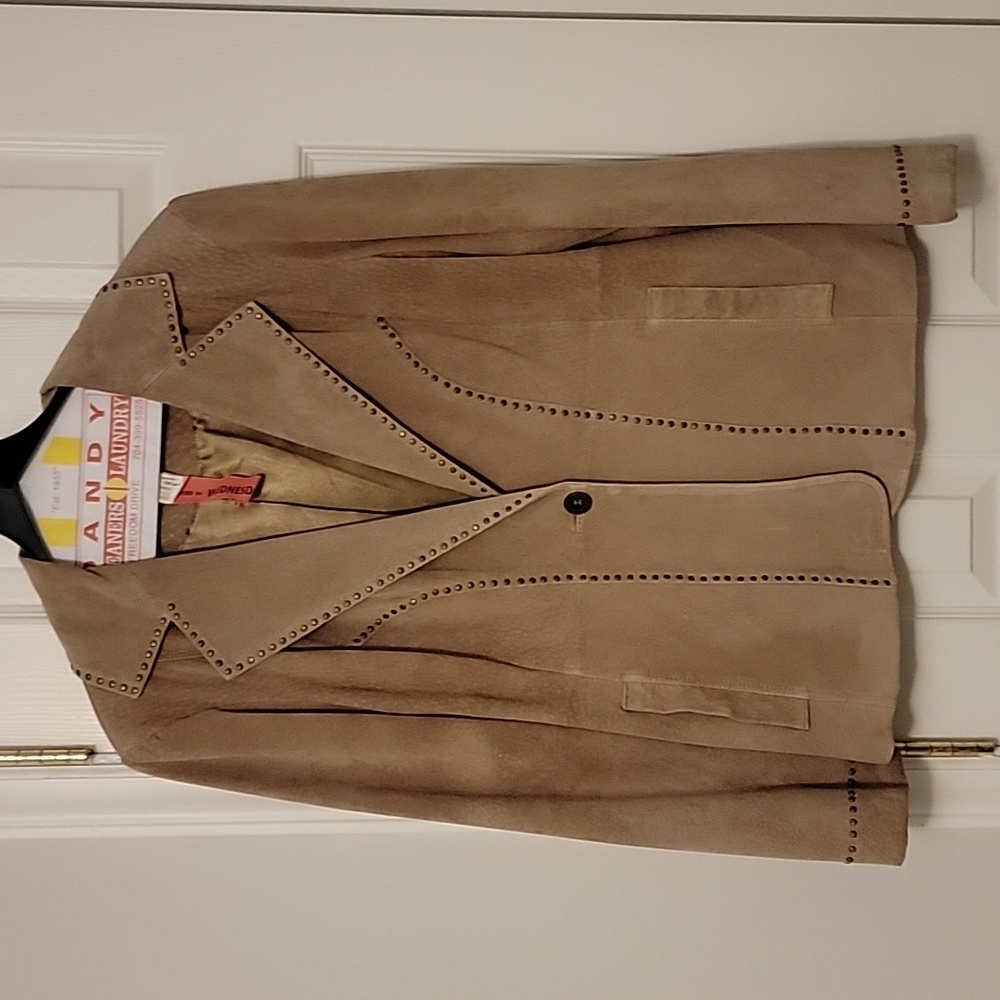 Leather suede jacket